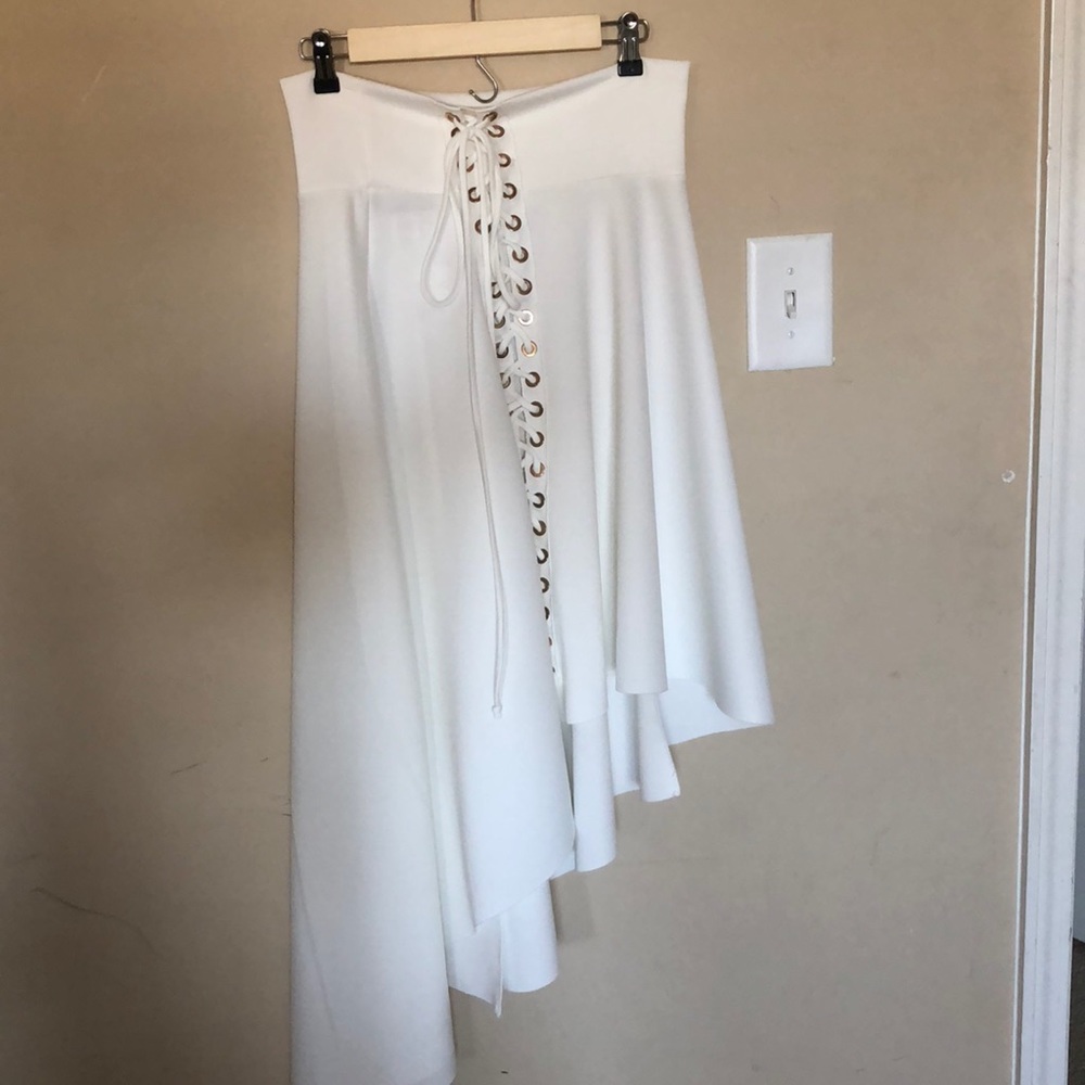 White High low Skirt